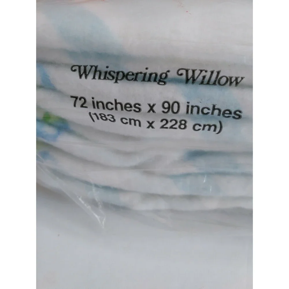 NIP Vintage MCM Blue Whispering Willow 72x90 Twin Full Sealed Unopened Blanket